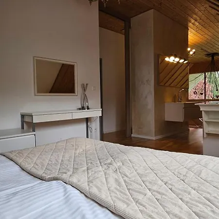 Typu Penthouse Dwupoziomowy Z Wanną, Tarasem Oraz Pięknymi Widokami Na Góry